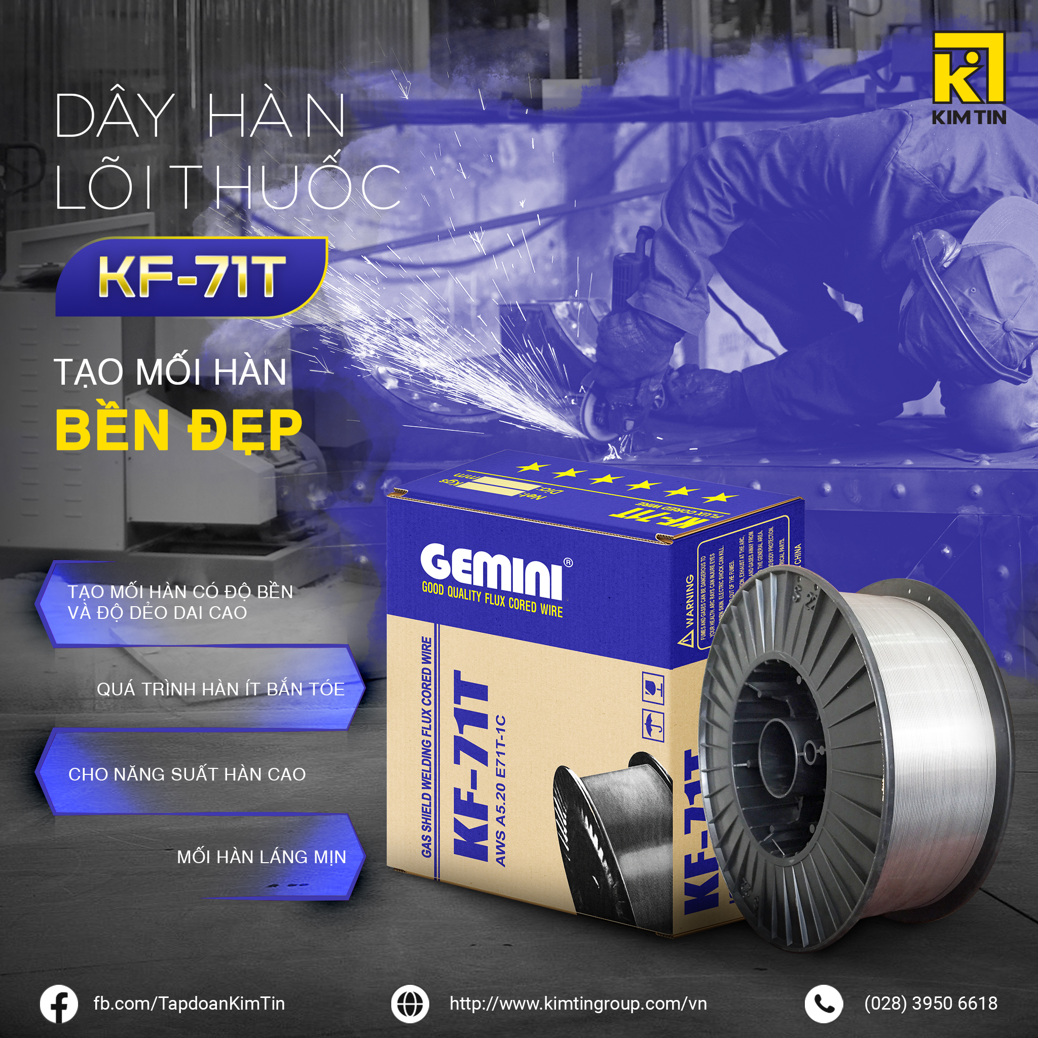 CÓ NÊN MUA DÂY HÀN LÕI THUỐC KF-71T CỦA KIM TÍN?